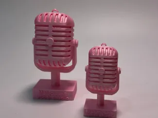 Microphone Figurine & Christmas Ornament |3D Print