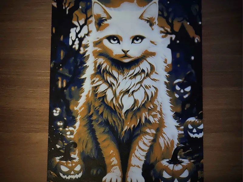 Art | Halloween Cat | Hueforge | SutasFlux