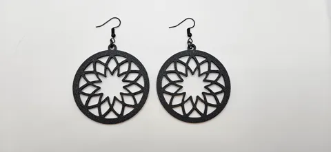 Large Round Earrings view 2