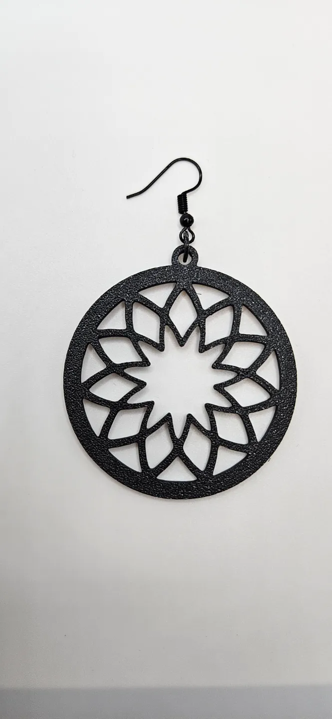 Large Round Earrings view 3