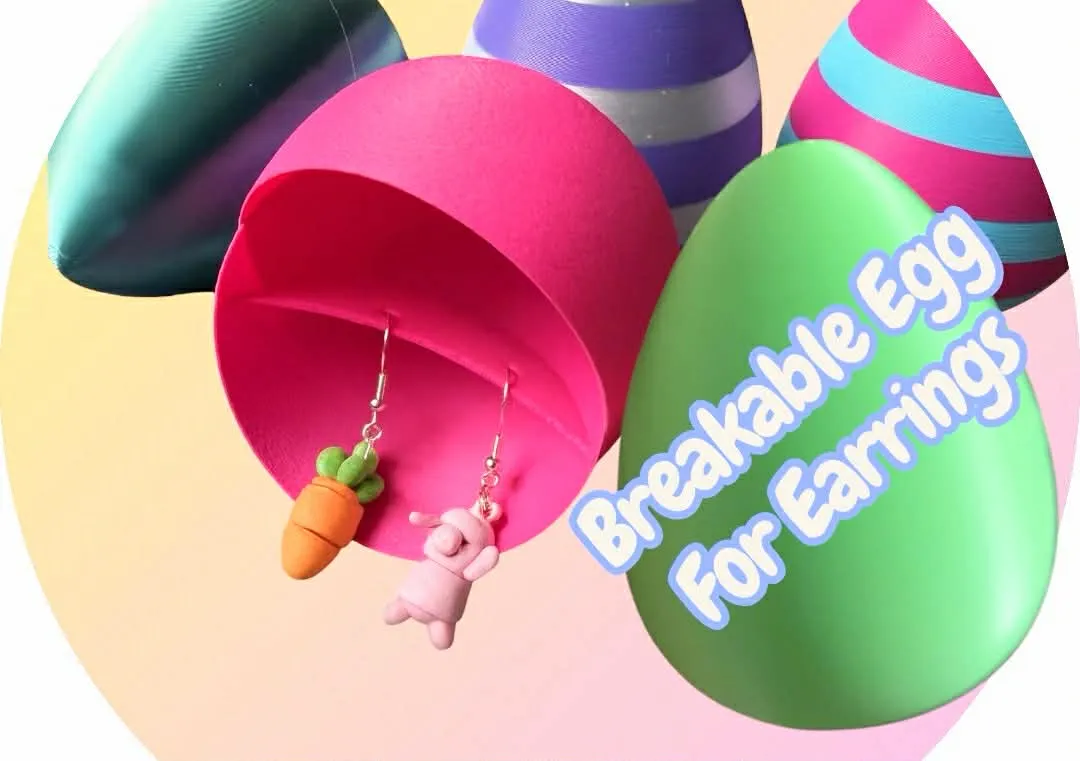 Crackable Breakable Egg for Earrings view 3