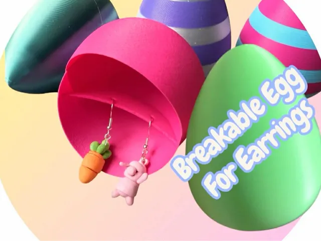 Crackable Breakable Egg for Earrings