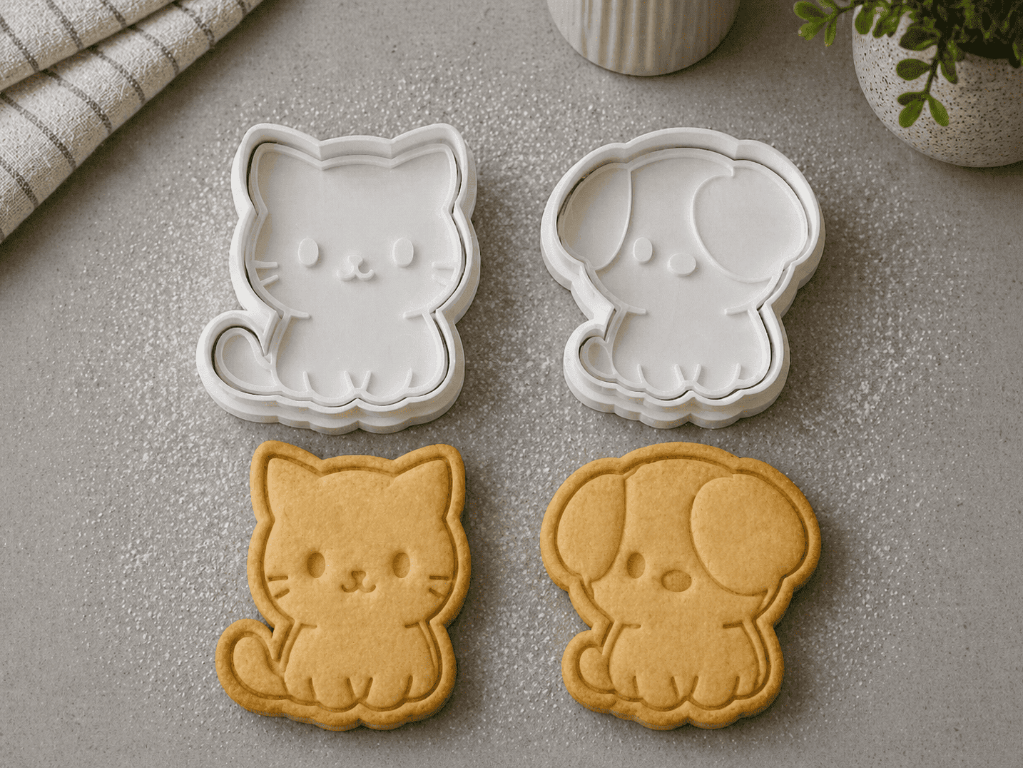 Pets Cookie cutter + Stamp kit