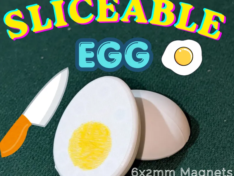 sliceable egg 6x2mm magnets