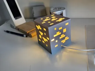 minecraft ore - small tealight Led lamp