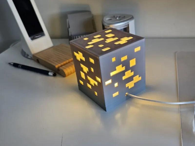minecraft ore - small tealight Led lamp