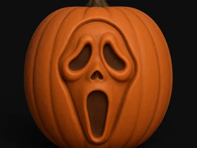 Ghost Face Pumpkin