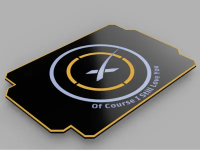 SpaceX OCISLY Flacon 9 DroneShip Display/Coaster