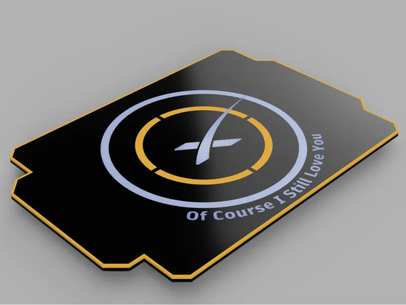 SpaceX OCISLY Flacon 9 DroneShip Display/Coaster