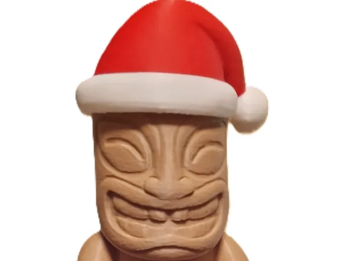 Santa Tiki on monitor