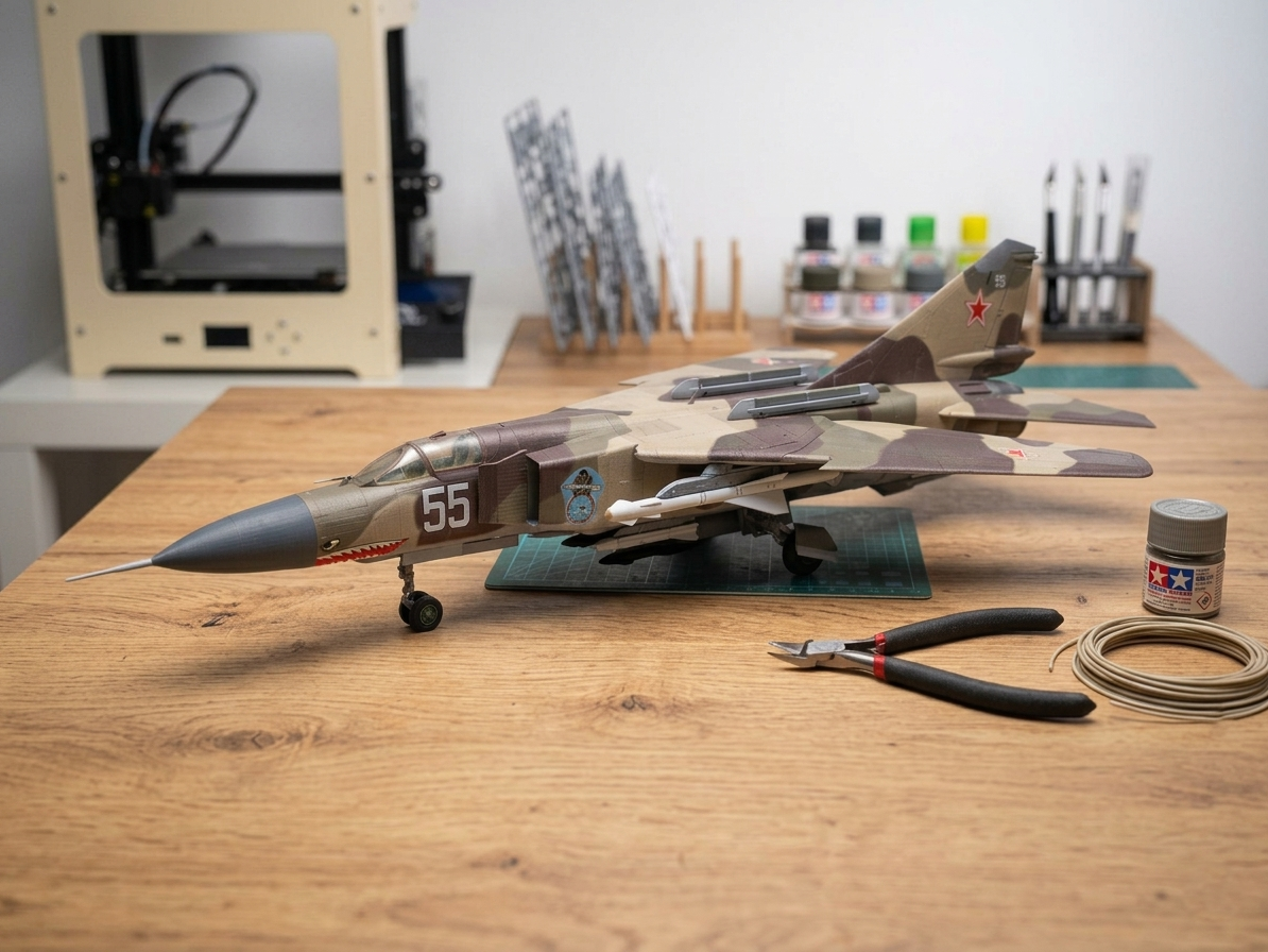 MiG-23 Fighter Jet – Detailed 3D Printable Model