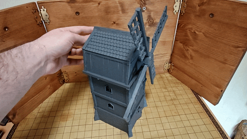 Hand Cranked Windmill for DnD, Dioaramas or Decor!