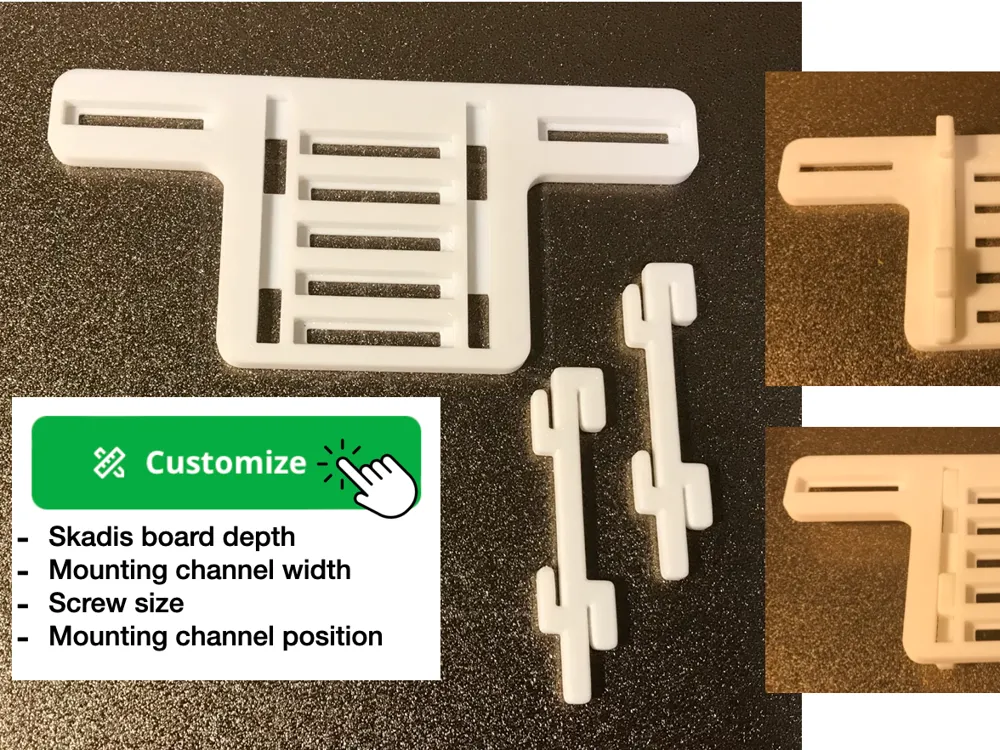 Universal IKEA Skadis mount (routers, powerstrips) - Free 3D Print ...
