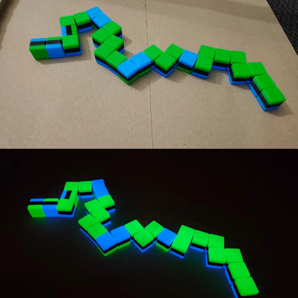 Improved Cube Snake Puzzle - Free 3D Print Model - MakerWorld