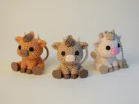 No AMS Knitted Cow Keychain