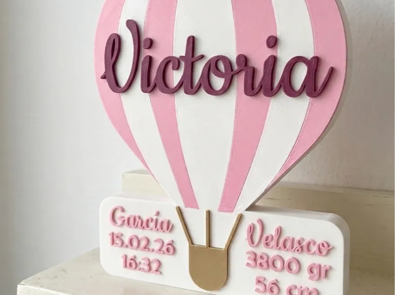 Natalicio Globo Aerostático Personalizable Birth