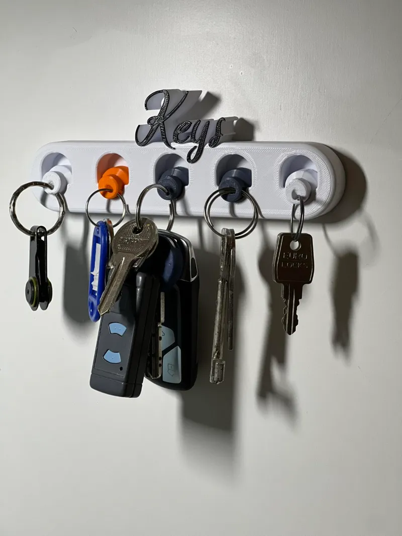 Wall keys holder with keychains