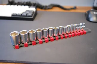 Organizer Rail/Holder for Square Drive Socket Sets