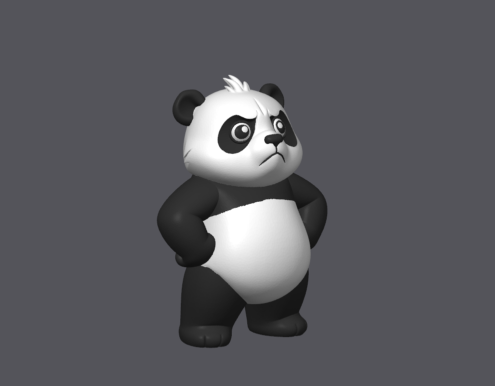 Miniatura 4 do modelo 3D 大熊猫吵架