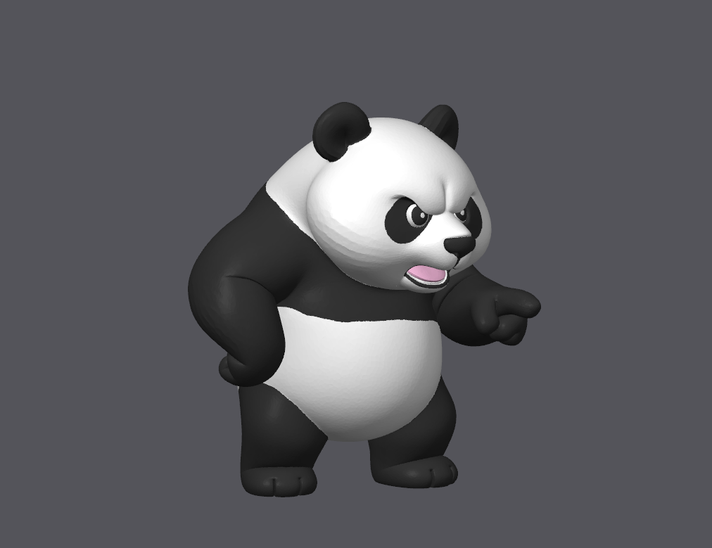Miniatura 3 do modelo 3D 大熊猫吵架