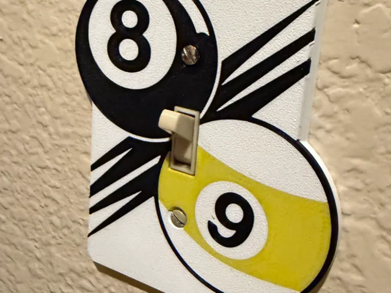Pool / Billiards Theme Light switch cover