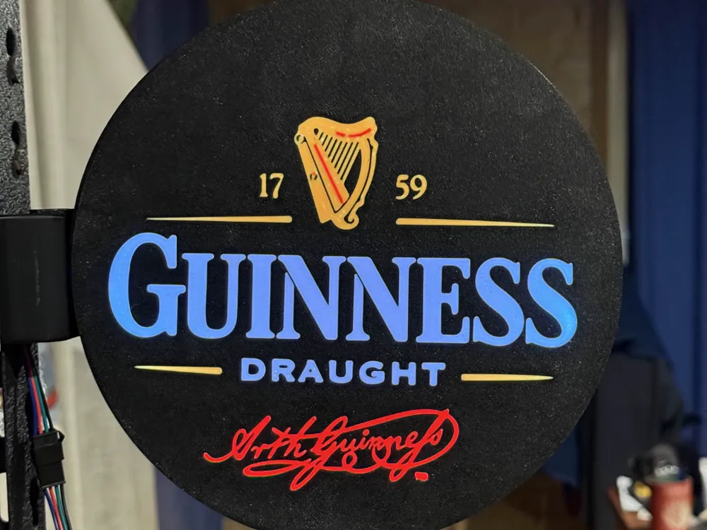 Boîte lumineuse Guinness murale double face - Modèle d'Impression 3D ...