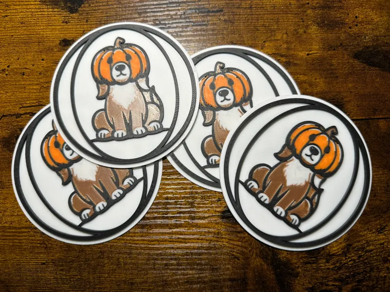 Halloween Pumpkin Puppy Coaster