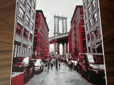 New York Manhattan Bridge Hueforge