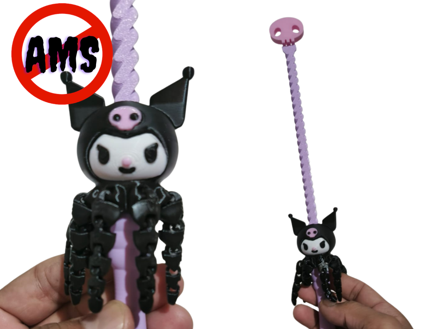 Varita Giratoria de Kuromi Multicolor | Decoración Kawaii