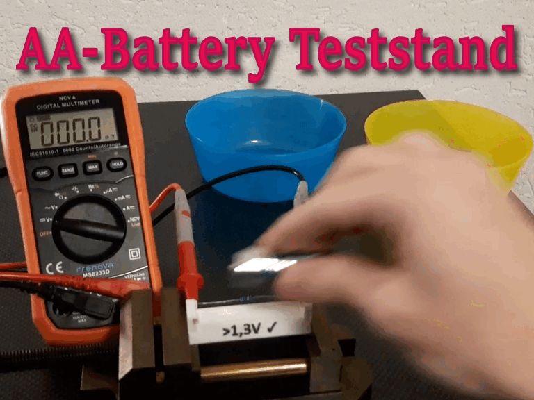 Battery Teststand for AA-Batteries