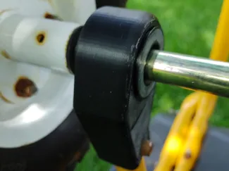 Yardworks broadcast spreader axle guides