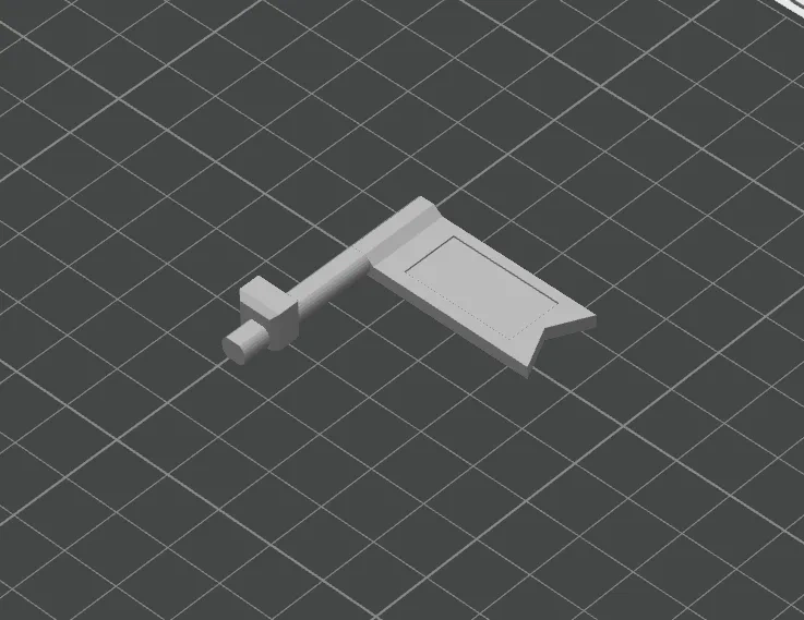 Miniatura 1 do modelo 3D Label flag for BENCHY