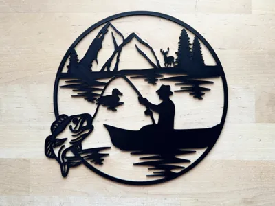 Big Bass Fishing Wall Art