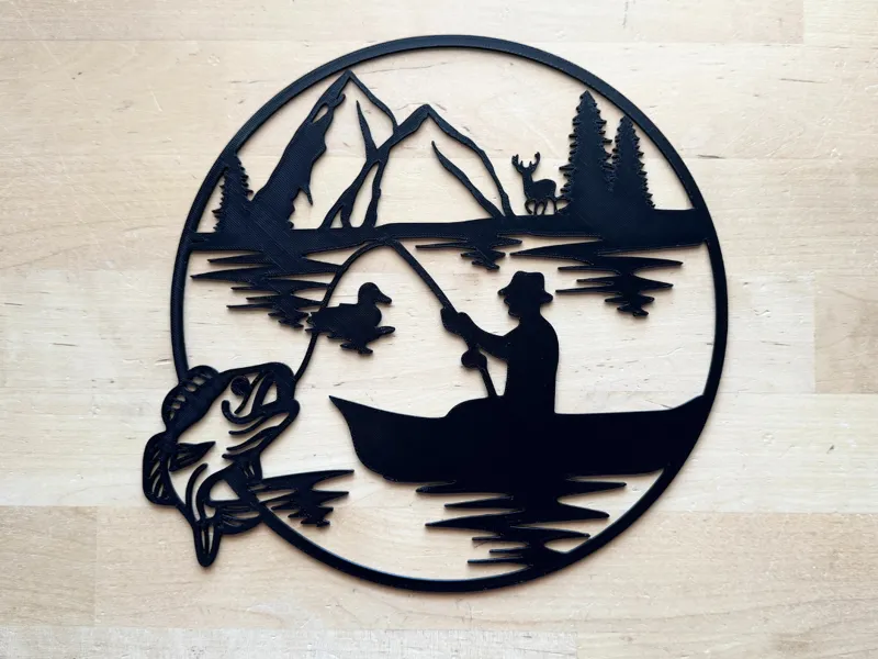 Big Bass Fishing Wall Art 