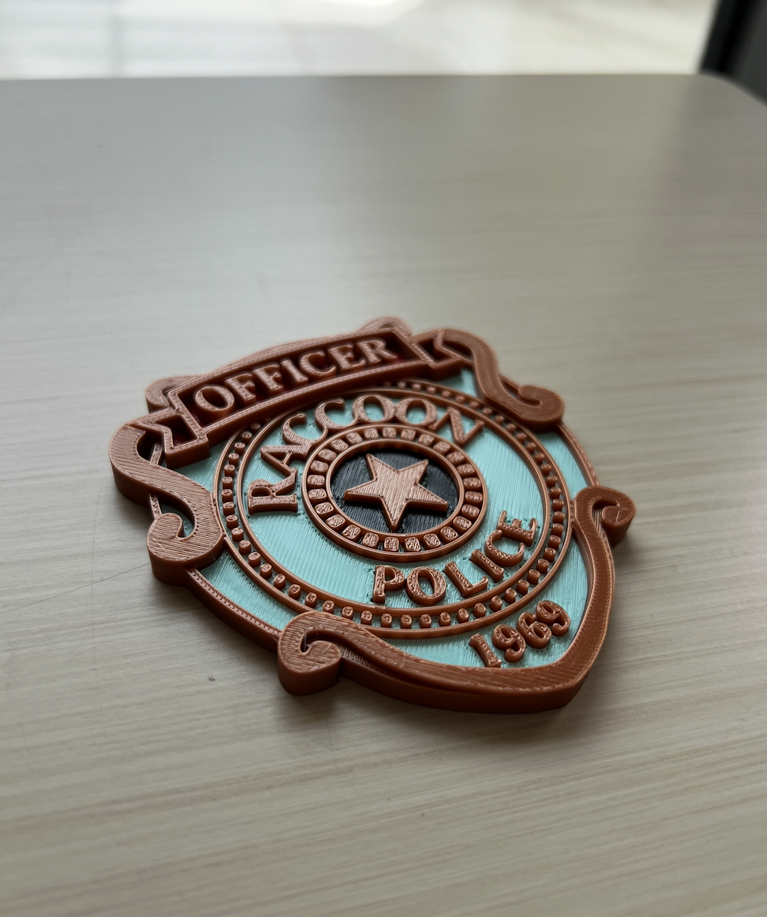 Resident Evil- Raccoon Police Department Badge - Free 3D Print
