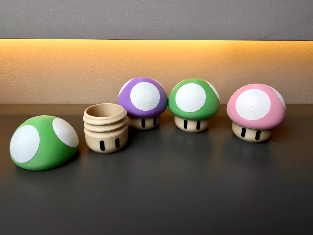 Super Mario 1up mushroom Pilz container box game view 4