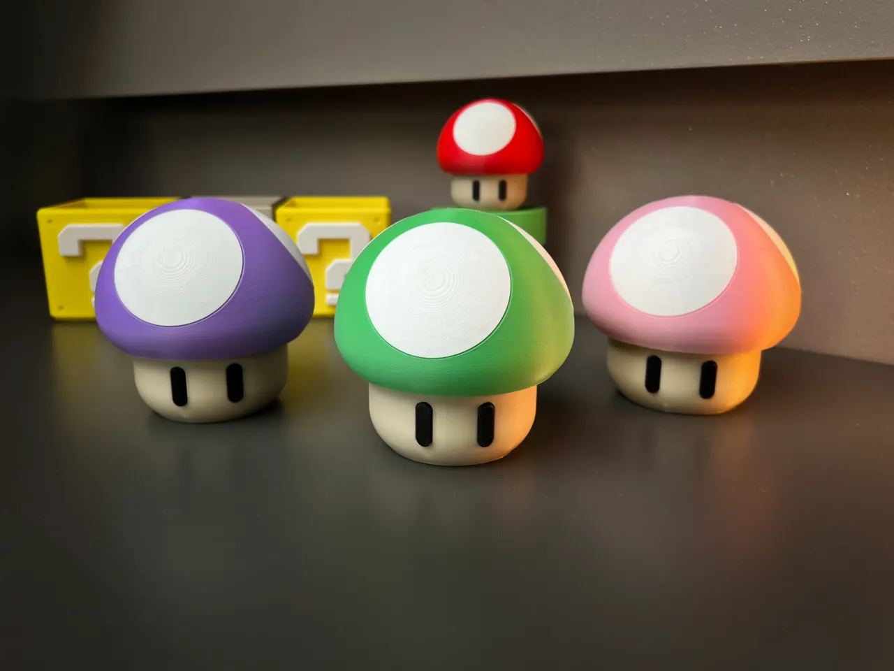 Super Mario 1up mushroom Pilz container box game view 3
