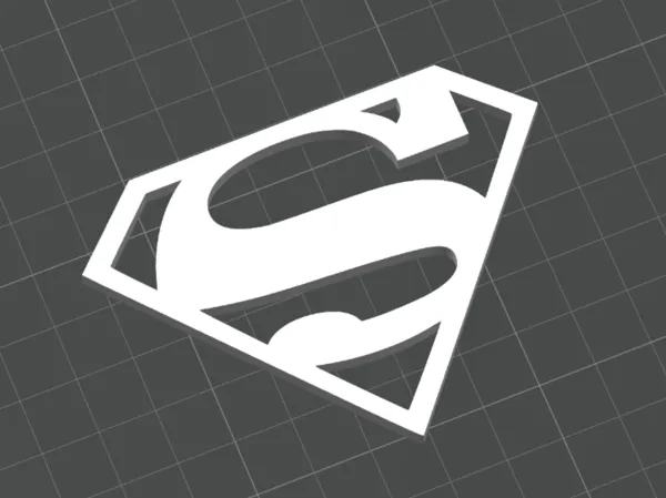 Logo S de Superman imprimé en 3D