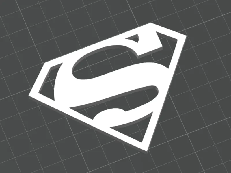 Superman S Symbol Logo - 3D Printed