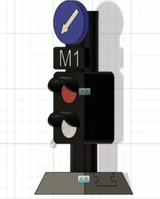 Llavero señal de tren M1
