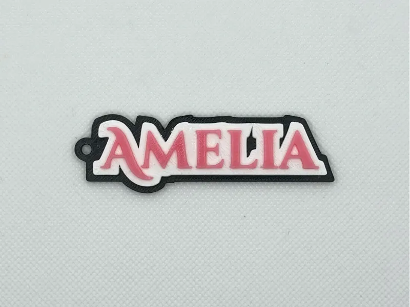 BoldName Custom Name Keychain – Amelia Edition