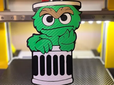 oscor the grouch no AMS 2D Wall Art 