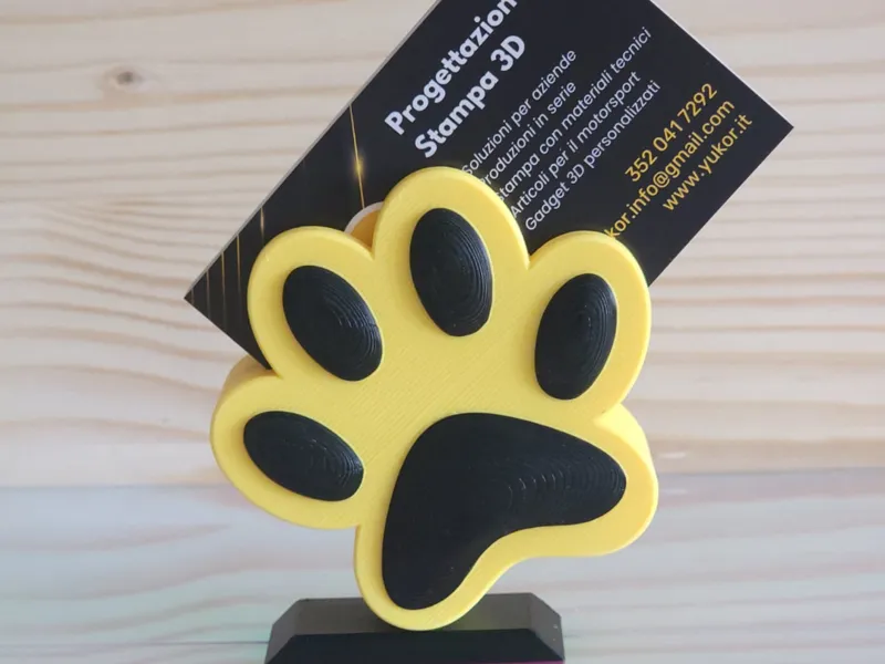 Dog paw business card holder for vet, wash, beach