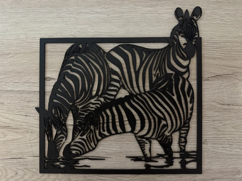 Three Zebras - Wall Art - Free 3D Print Model - MakerWorld