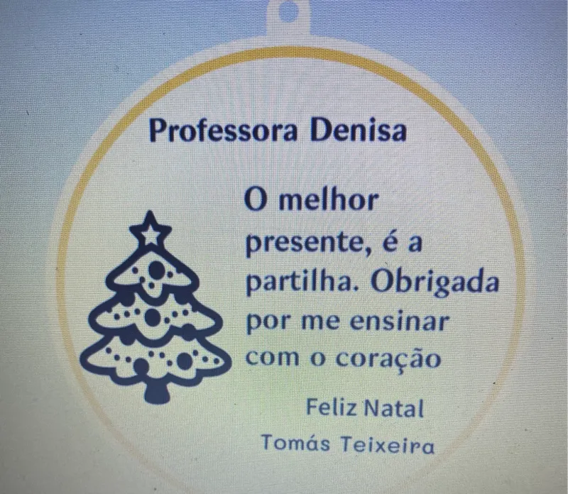 Lembrança para professora