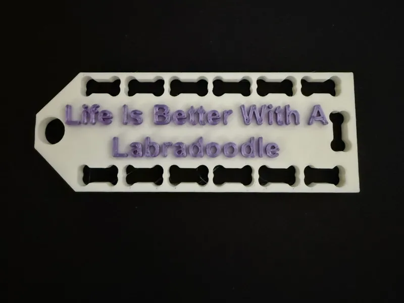 Life Is Better With A Labradoodle Keychain