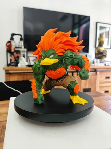 Modelo para impresión 3D: BLANKA DUCK – Street fighters La Bestia Elettrica — vista de referencia 3