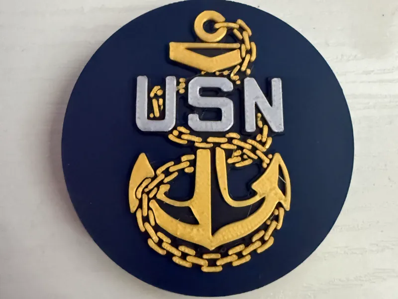 US Navy Chief Thor hammer Chip
