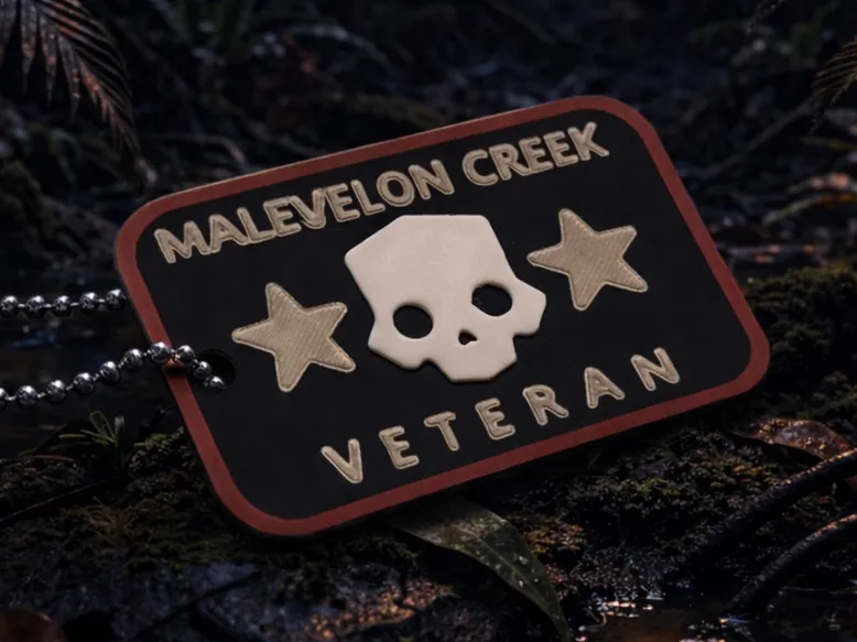 Helldivers 2 Malevelon Veteran Dog-tag Keychain