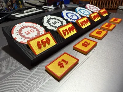 Modular Poker Chip Value/Denomination Display 
